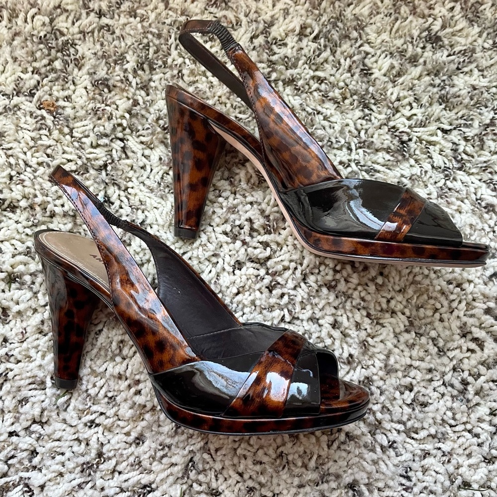 Antonio Melani Animal Print Slingbacks